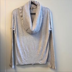 Anthro Bordeaux Cowl Neck Pullover